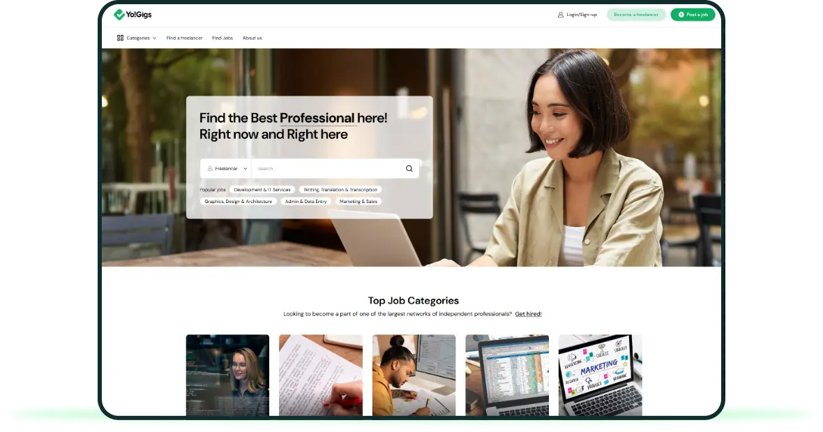 Launch of freelance marketplace